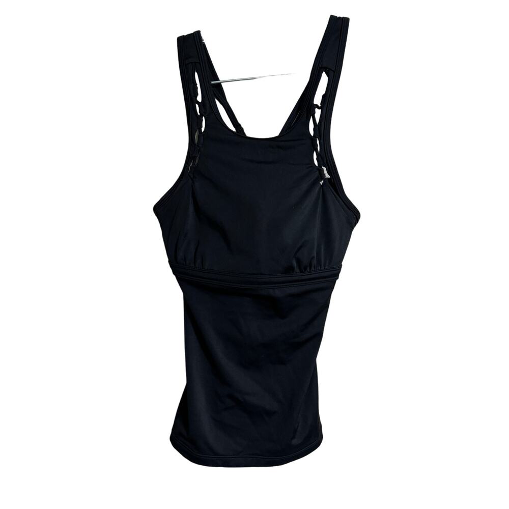 Athleta Black Underwire Tankini Swim Tank 32B/C